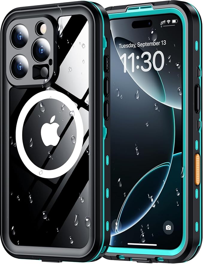 Red2Fire for iPhone 16 Pro Max Case Waterproof, Phone Case 6.9" Blue/Clear by Red2Fire