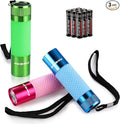 EverBrite 3-Pack Mini Flashlights, Glow in Dark Flashlights, Aluminum LED by EverBrite