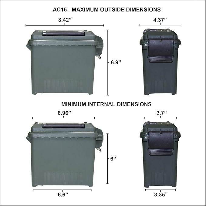 MTM AC5C 5-Can Ammo Crate Mini, Convenient size, Store 650 rounds of 9mm bulk - Image 4