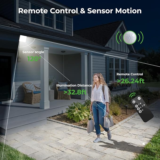 nipify Solar Motion Lights Outdoor, 3 Modes Split Solar Security Light - Image 6