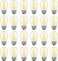 GvvooHome 24 Pack LED S14 Replacement Light Bulbs, Waterproof 1W Vintage Edison by GvvooHome