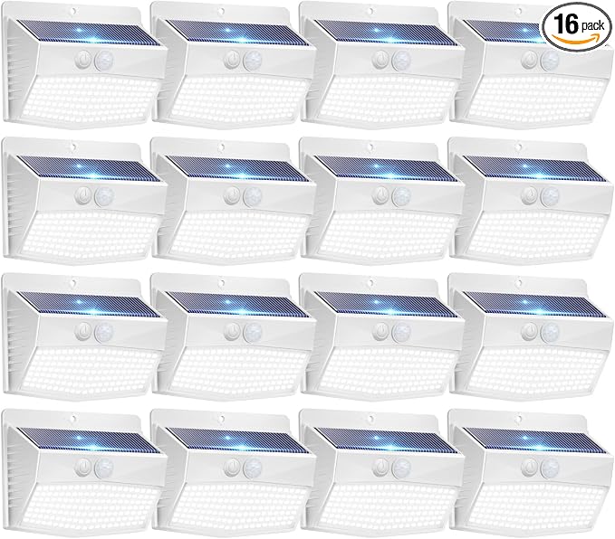 Peasur 16 Packs Solar Outdoor Lights Motion Sensor Solar Security Lights by Peasur