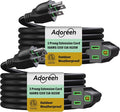Adoreen Outdoor Power Extension Cord 30 Ft/2 Pack, 3 Prong 16 AWG Grounded Wire by Adoreen