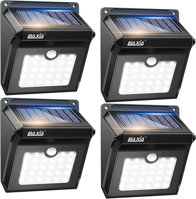 BAXIA TECHNOLOGY Solar Outdoor Lights Wireless Security Motion Sensor Solar by BAXIATECHNOLOGY