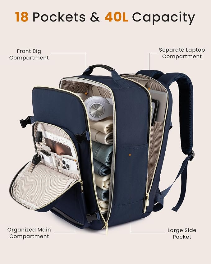 LOVEVOOK 40L Large Travel Backpack - Image 4