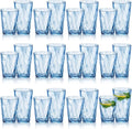 LemonRoad 24 Pack Reusable Plastic Drinking Glasses Set - 20oz & 13.5oz by Unknown
