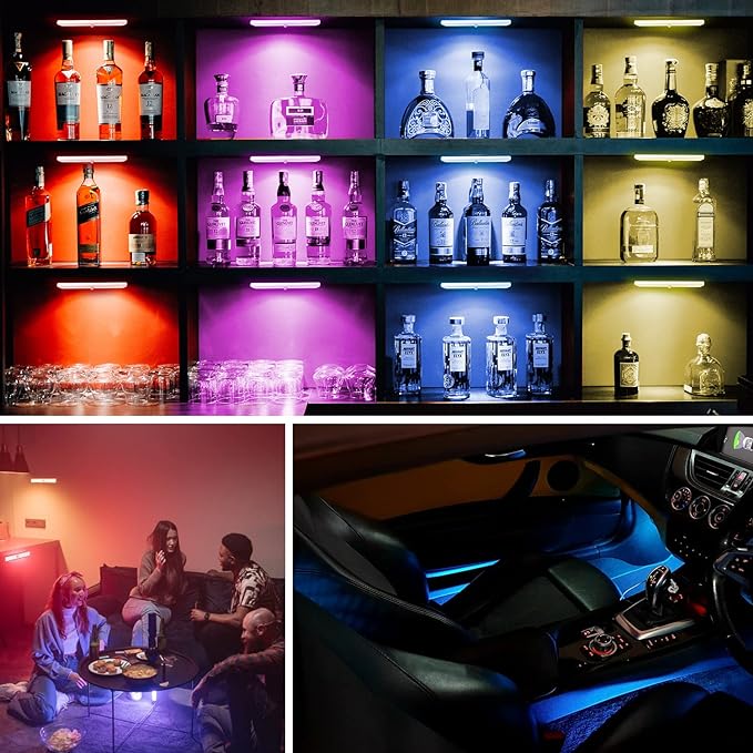 Diomart 48 LED Under Cabinet Lighting Wireless, 15 Colors Changeable - Image 2