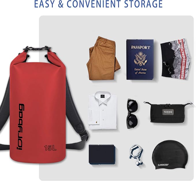 IDRYBAG Dry Bag for Kayaking Waterproof 2L/5L/10L/15L/20L, Small Dry Sack - Image 3