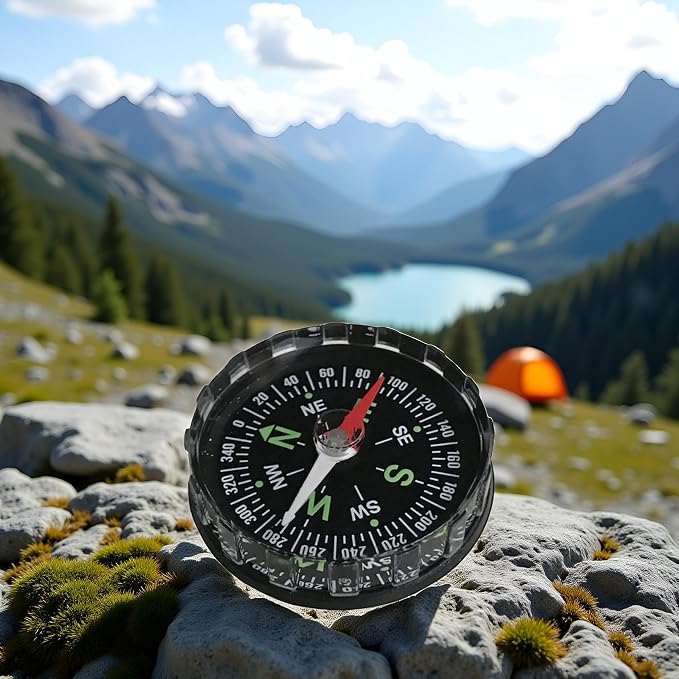 Black Waterproof Pocket Watch Compasses Navigation Compasses Professional Clear - Image 4