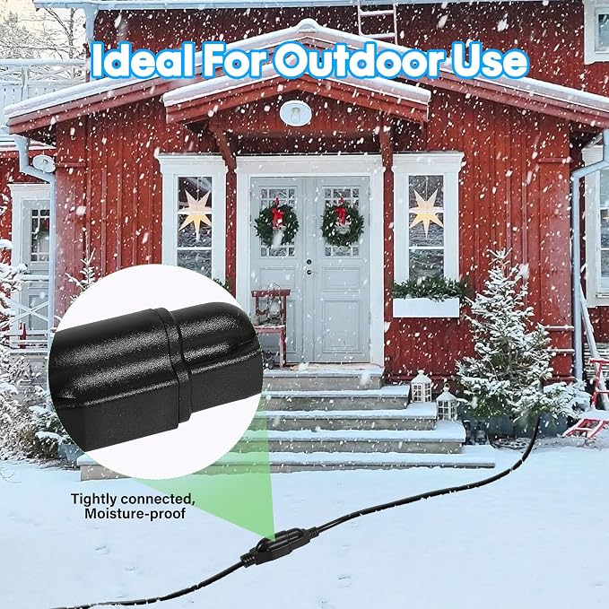 Adoreen Outdoor Power Extension Cord 30 Ft/2 Pack, 3 Prong 16 AWG Grounded Wire - Image 5