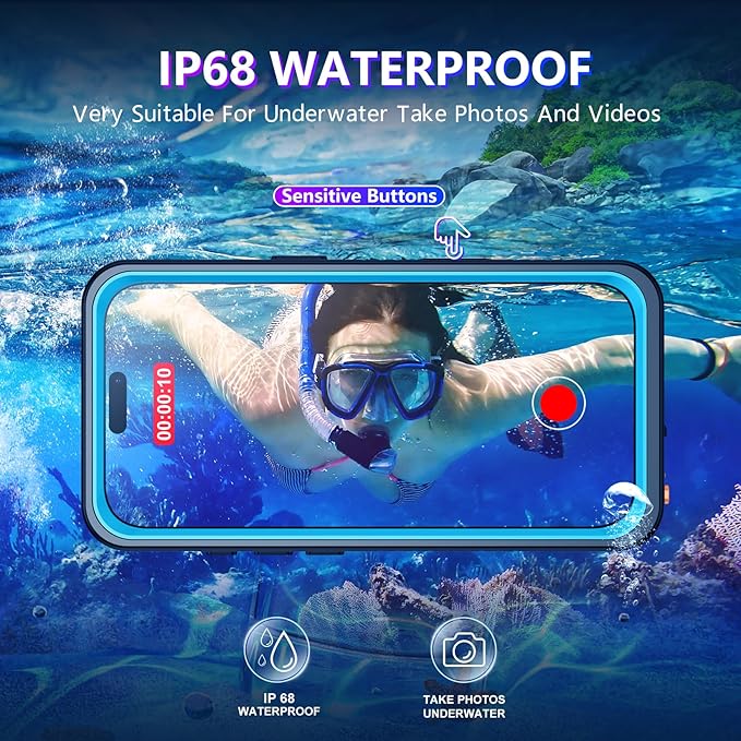 Temdan Compatible with iPhone 17 Case, Waterproof Built-in Screen & Camera - Image 2