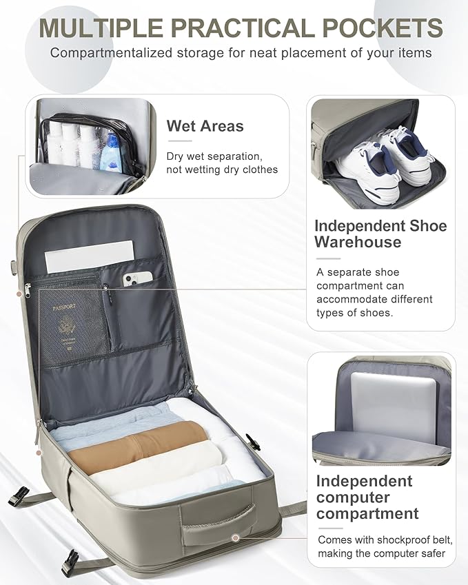 coowoz Large Travel Backpack Carry On - Image 4