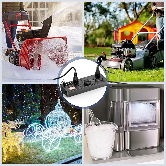 15FT Outdoor Waterproof Power Strip Surge Protector - Image 8
