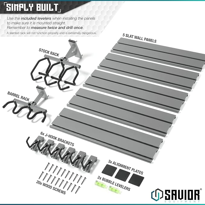Savior Equipment Wall Rack System Heavy-Duty Steel Tactical Rifle Carbine - Image 6