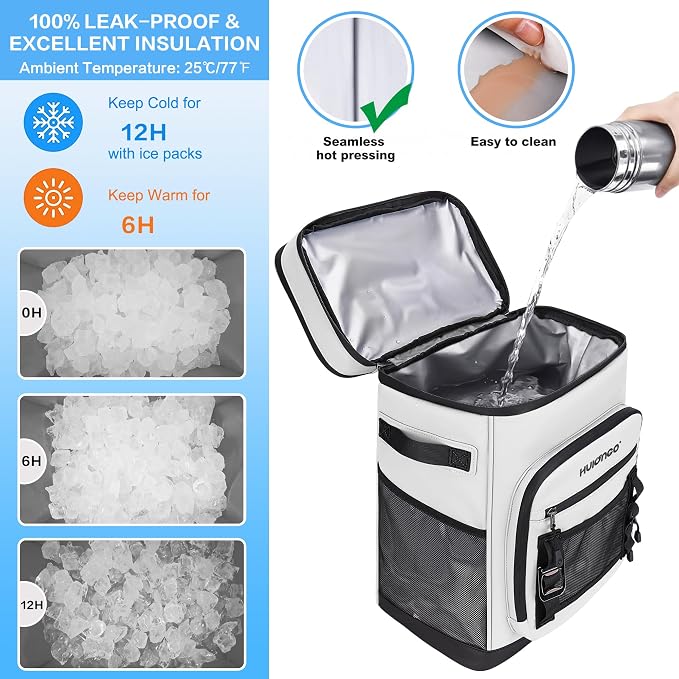 Hulongo Large Waterproof Insulated Cooler Backpack - Image 3