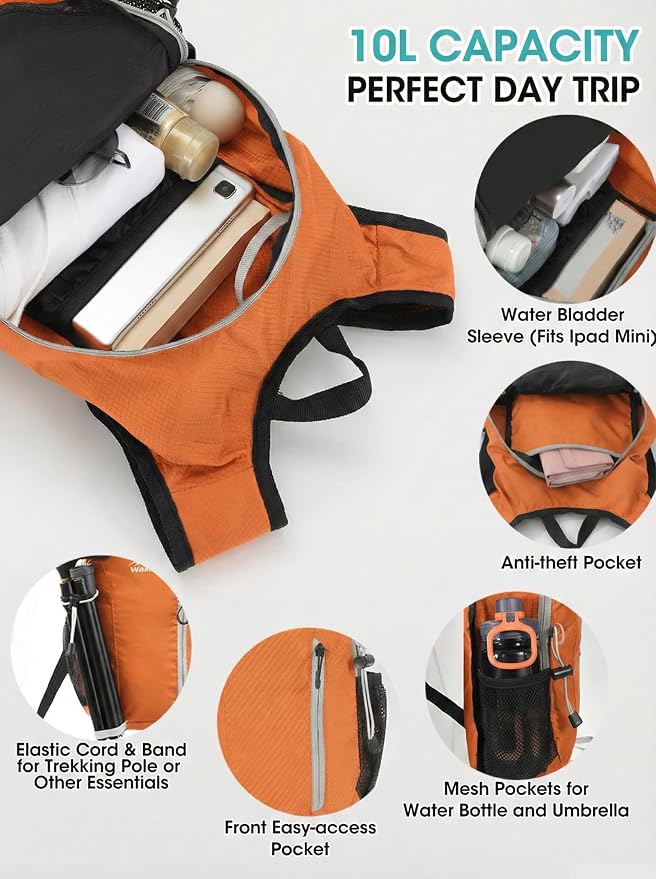Foldable Small Hiking Backpack - Image 4