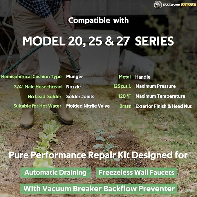 RK-25 Repair Kit for Woodford Model 20, 25 & 27 Series Freezeless Wall Faucets - Image 6