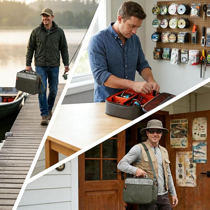 Kylebooker Fly Fishing Reel and Gear Case, Portable Tackle Organizer Storage - Image 5
