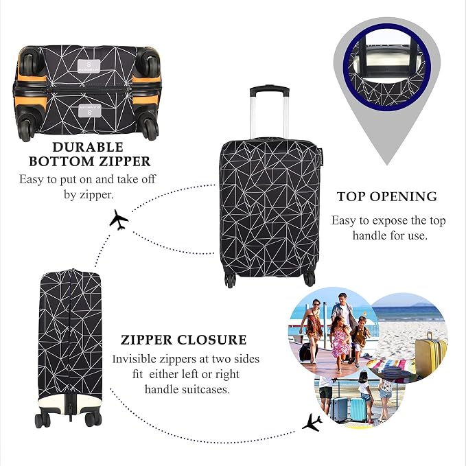 Explore Land Travel Luggage Cover Suitcase Protector Fits 23-26 Inch Case - Image 3