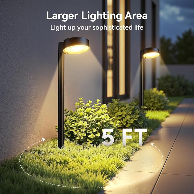 Ahaorigin 4 Pack Solar Pathway Lights Outdoor, Bright LED Solar Lights Outdoor - Image 2