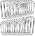 24pc Aluminum Carabiner Clip D Ring, Keychain Spring Hook, Small Carabiners Set by Zalava