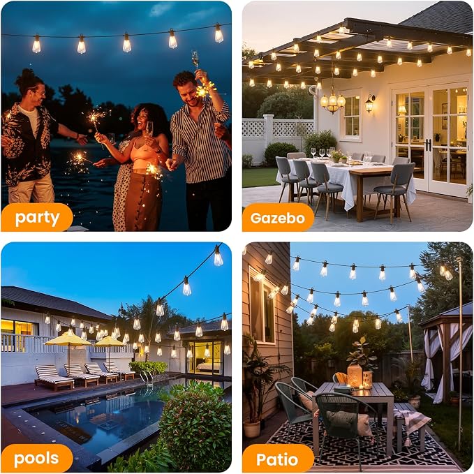 ZOTOYI Outdoor String Lights，50FT Patio Lights - Image 7