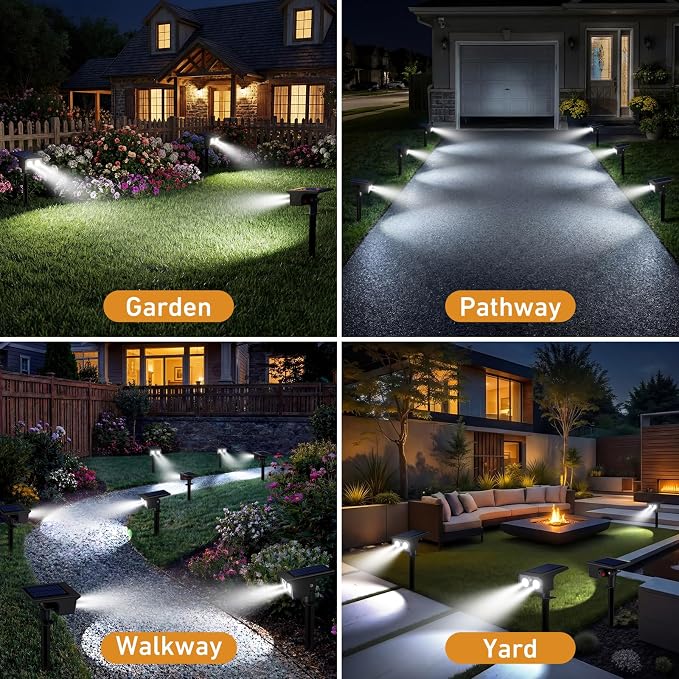 btfarm Solar Spot Lights Outdoor Waterproof, 2 Pack/3 Modes Motion Sensor Lights - Image 7