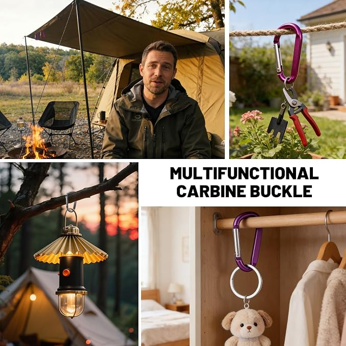 12PCS Carabiner Keychain Clip - Image 4