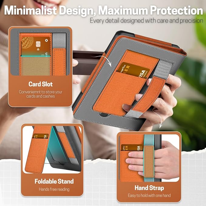 TNP Stand Case with Strap for Kindle Paperwhite 12th Gen 2024 / Kindle - Image 3