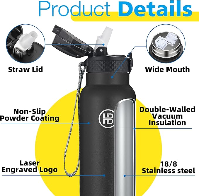 Han's Bottle Sports Water Bottle - 32 Oz - Image 5