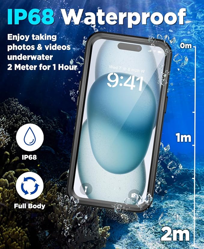 Beeasy for iPhone 15 Waterproof Case Compatible - Image 3