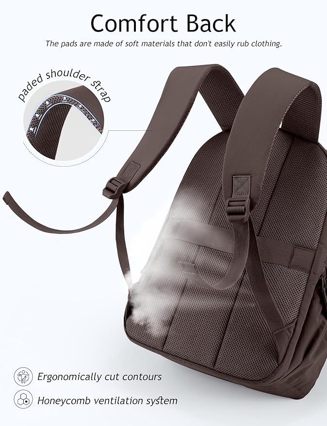 Uselike Travel Backpack for Women, 15.6 Inch Laptop Backpack, Quilted College - Image 5