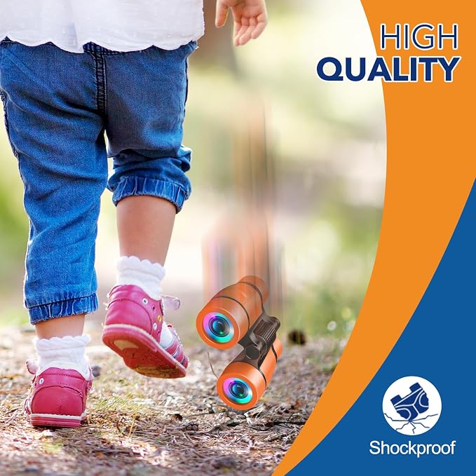 3-8 Year Old Boy Girl Toys: LET'S GO! Shockproof Binoculars - Image 5