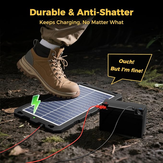SUNAPEX 12V Solar Battery Charge: 8W Waterproof Portable Solar Panel Kit - Image 8