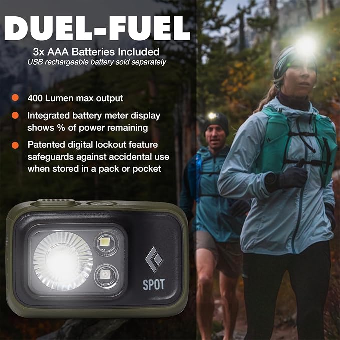 BLACK DIAMOND Spot 400 Headlamp | 400 Lumens Brightness, Dimmable | Waterproof - Image 2