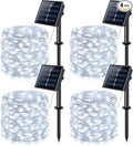 JMEXSUSS 4 Pack 100 LED Solar String Lights by JMEXSUSS