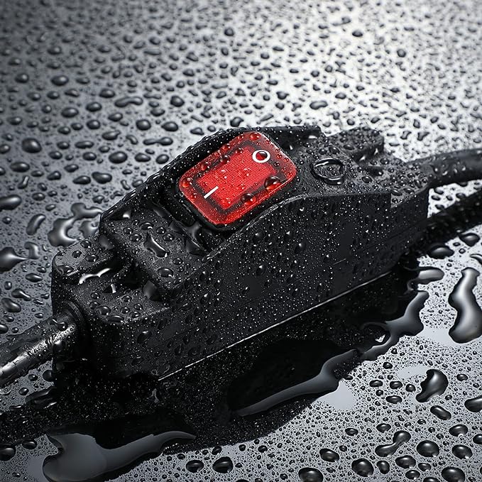 Extension Cord with Switch On/Off Waterproof Switch 10Ft No Plugging and - Image 4