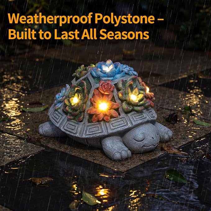 Solar Turtle Garden Outdoor Decor - Image 5