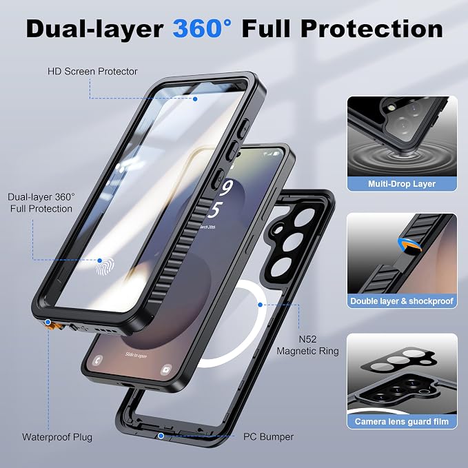 ANTSHARE IP68 Waterproof Case for Samsung Galaxy S25 - Image 5