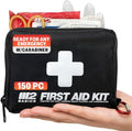 M2 BASICS Compact First Aid Kit, 150 Pieces, Portable Emergency Kit by M2BASICS