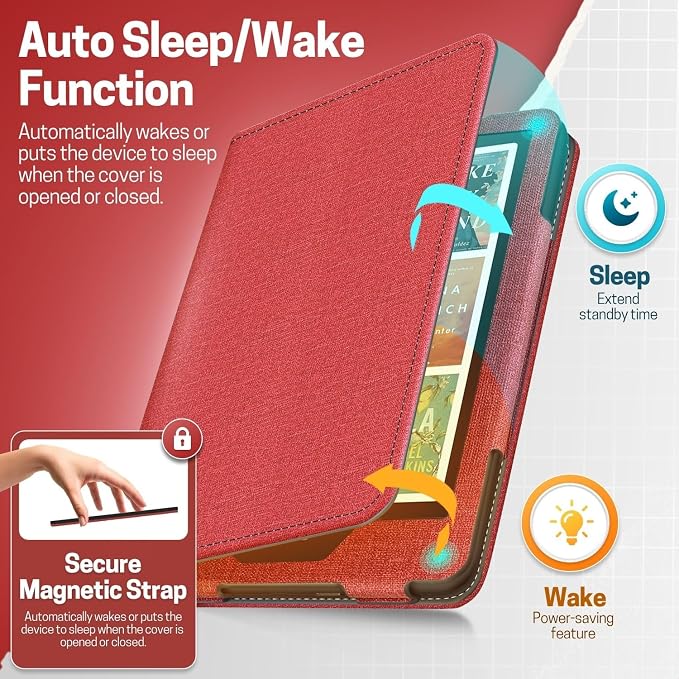 TNP Stand Case with Strap for Kindle Paperwhite 12th Gen 2024 / Kindle - Image 4