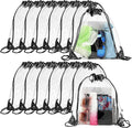 Shappy 30 Pcs Clear Drawstring Backpack, Plastic Waterproof Transparent Stadium by Shappy
