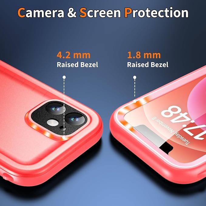 Cozycase Compatible with Waterproof iPhone 11 case, Built-in Screen Protector - Image 5