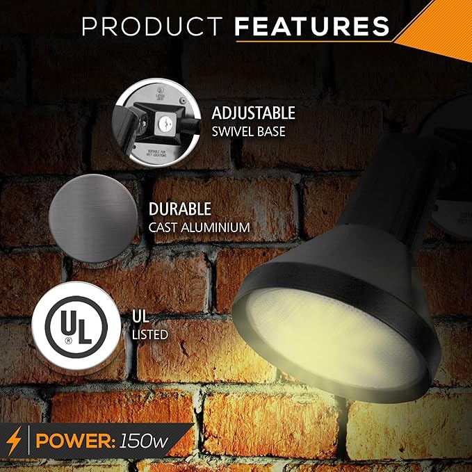 Ciata 15" Outdoor Security Flood Light 1 Head - Image 4