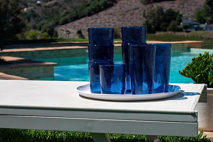Fizz Bubbles Durable Acrylic 8-Piece Indoor/Outdoor Drinkware Set - Image 2