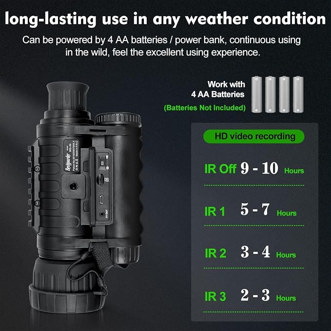 True Night Vision Monocular for Adults, IR Illuminator for Complete Darkness - Image 6