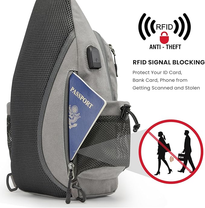 G4Free Canvas Sling Bag Crossbody Backpack - Image 2
