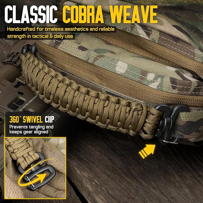 Tactical Paracord Handle，9-core Weaving Paracord Strap - Image 5