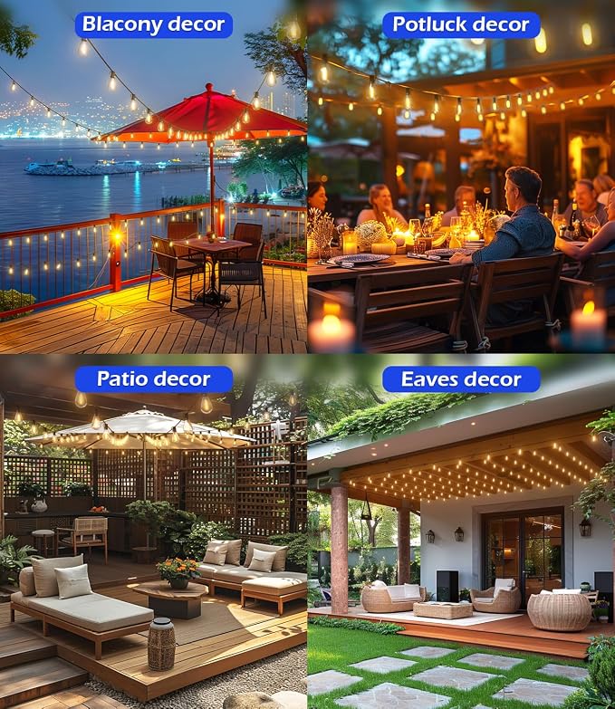 luckystyle 30FT LED Outdoor String Lights - Image 7
