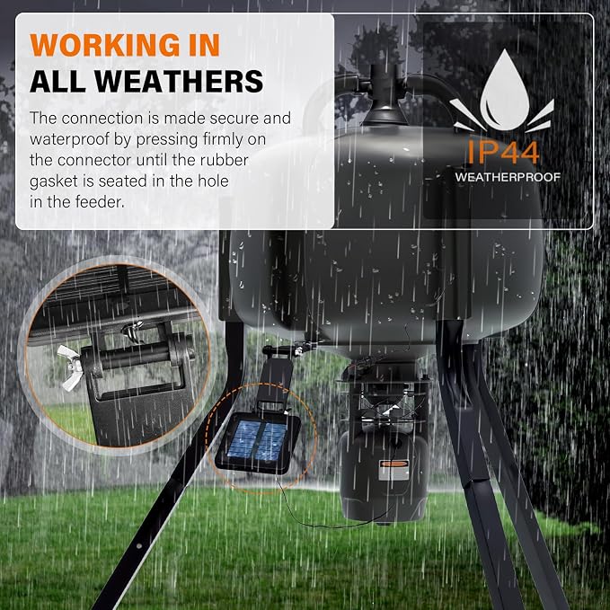 6V Solar Panel for Deer Feeder, Efficient Solar Panel Charger w/Adjustable - Image 7
